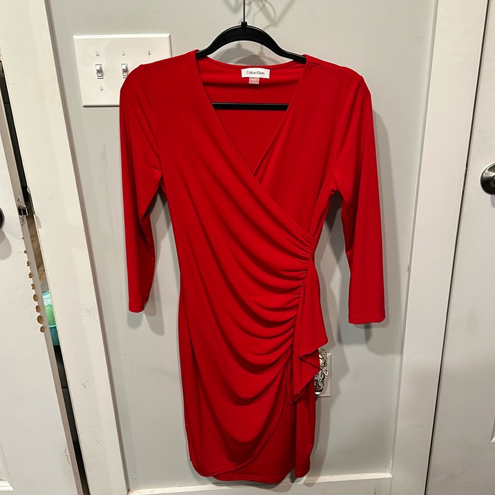 Calvin Klein red dress size 2 NWOT